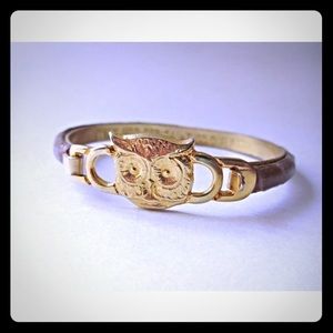VTG 1980 OWL SNAKESKIN BRACELET